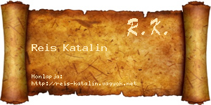 Reis Katalin névjegykártya